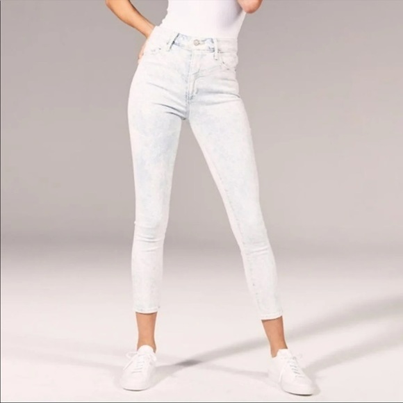Abercrombie & Fitch acid wash Simone high rise ankle jeans size 26 short - Picture 1 of 7